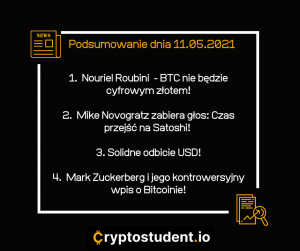 Wtorkowe newsy i analizy ze strony Cryptostudent.io | Cryptostudent.io - kryptowaluty, blockchain, szkolenie, kurs Bitcoina platforma e-learningowa 11.05 cs
