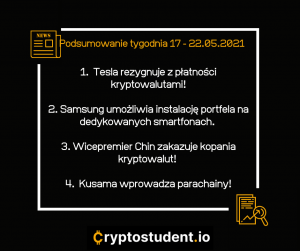 Cryptostudent.io - podsumowanie tygodnia - newsy i analizy | Cryptostudent.io - kryptowaluty, blockchain, szkolenie, kurs Bitcoina platforma e-learningowa 17 22 cs