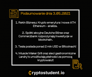 Newsy i analizy ze strony Cryptostudent.io - podsumowanie dnia! | Cryptostudent.io - kryptowaluty, blockchain, szkolenie, kurs Bitcoina platforma e-learningowa 3.05 cs