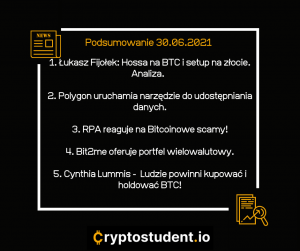 Raport dnia - podsumowanie najważniejszych analiz i newsów z Cryptostudent.io | Cryptostudent.io - kryptowaluty, blockchain, szkolenie, kurs Bitcoina platforma e-learningowa 30 cs