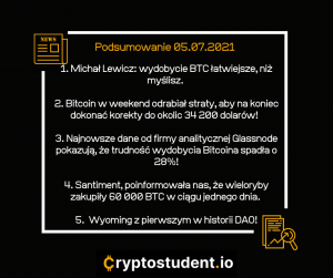 Raport najważniejszych analiz i newsów z Cryptostudent.io | Cryptostudent.io - kryptowaluty, blockchain, szkolenie, kurs Bitcoina platforma e-learningowa 5 cs