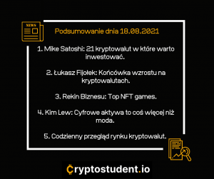 Najważniejsze newsy dnia! Tylko z Cryptostudent.io | Cryptostudent.io - kryptowaluty, blockchain, szkolenie, kurs Bitcoina platforma e-learningowa Analizy i newsy 10