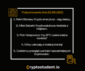 Niedzielne analizy i newsy ze strony Cryptostudent.io | Cryptostudent.io - kryptowaluty, blockchain, szkolenie, kurs Bitcoina platforma e-learningowa Analizy i newsy 17