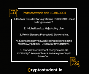 Niedzielne analizy i newsy z Cryptostudent.io - podsumowanie | Cryptostudent.io - kryptowaluty, blockchain, szkolenie, kurs Bitcoina platforma e-learningowa Analizy i newsy 4