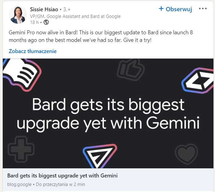 Google Bard i Pixel 8 Pro: nowe możliwości dzięki modelowi Gemini AI | Cryptostudent.io - kryptowaluty, blockchain, szkolenie, kurs Bitcoina platforma e-learningowa image 14